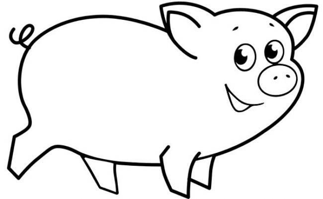 Поросенок раскраска для детей