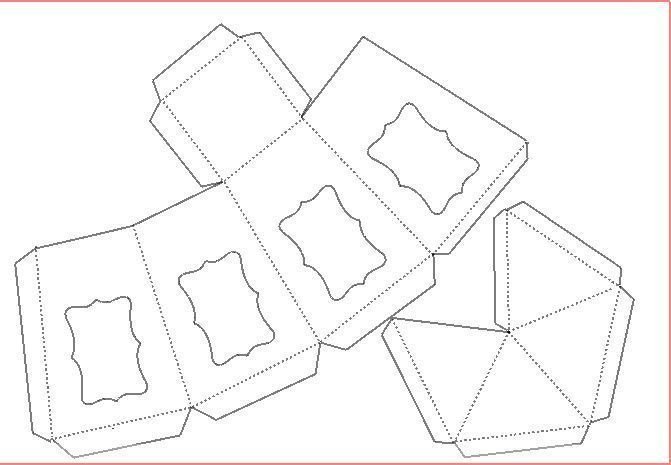 Развертка фонарика из бумаги