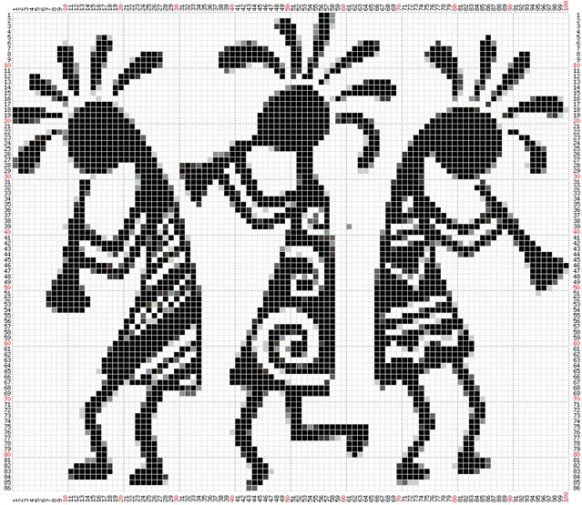 Кокопелли схема вязания