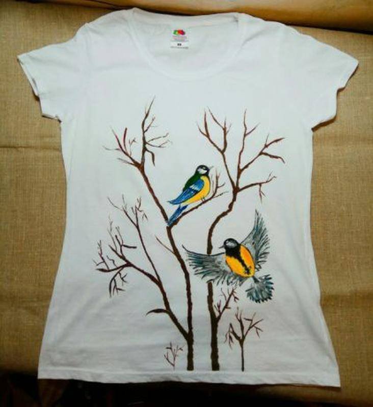 Рисование по ткани акриловыми красками