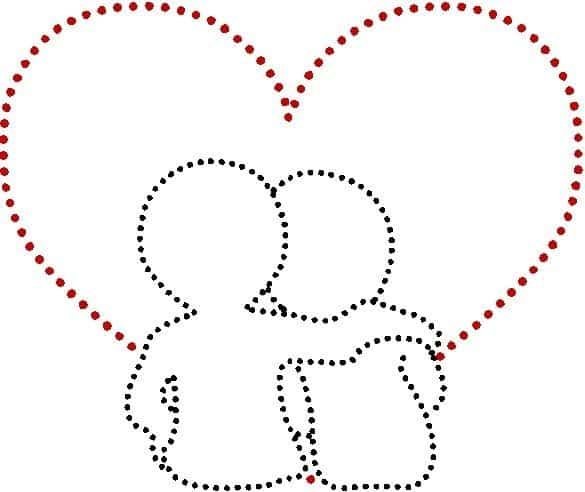 Вышивание по точкам на картоне