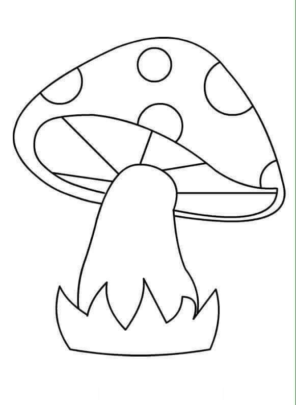 Мухомор раскраска для малышей