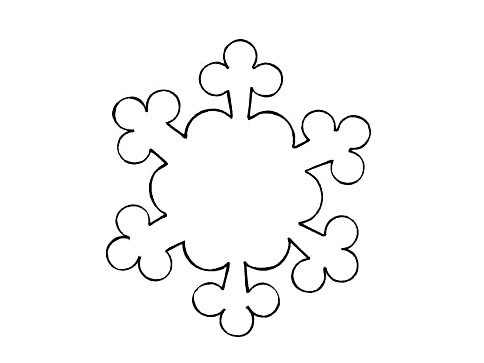 Трафарет «снежинки»