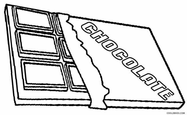 Плитка шоколада раскраска