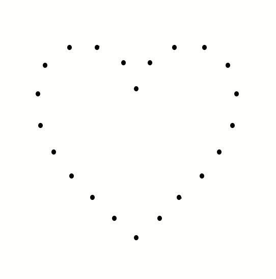 Сердце из точек