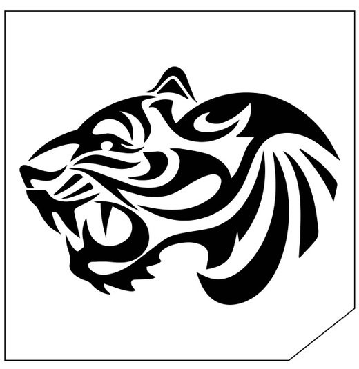 Тату тигр трайбл