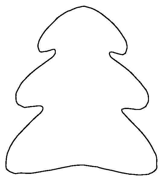 Трафарет елочки из фоамирана