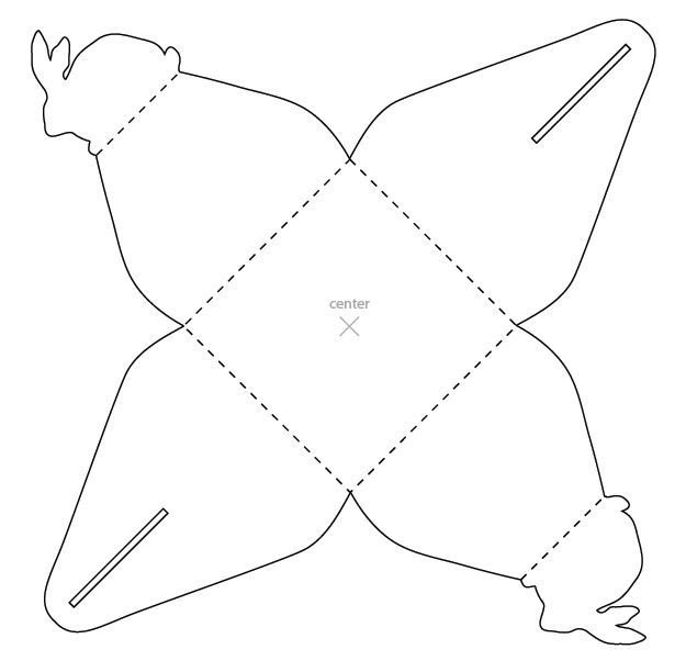 Трафарет для подарочной коробочки