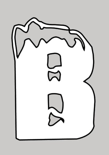 Новогодние буквы трафареты для вырезания