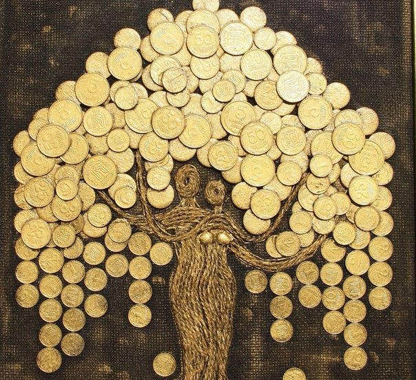 Денежное дерево из монет