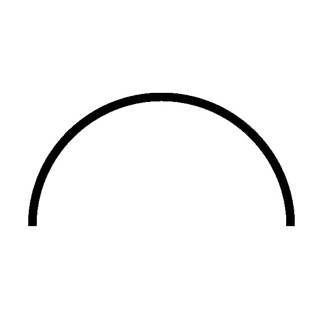 Полукруглая линия на белом фоне