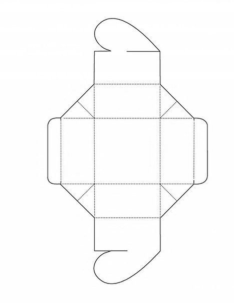 Развёртка коробочки для подарка