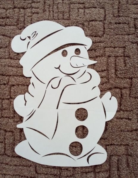 Снеговик на окно