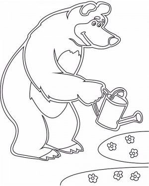 Трафарет медведя для вырезания