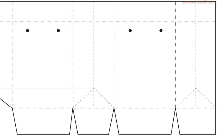 Подарочный пакет развертка