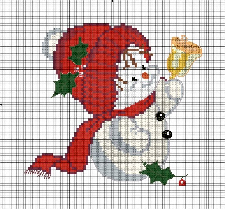 Вышивание крестиком новый год