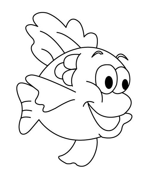 Трафарет рыбки для вырезания