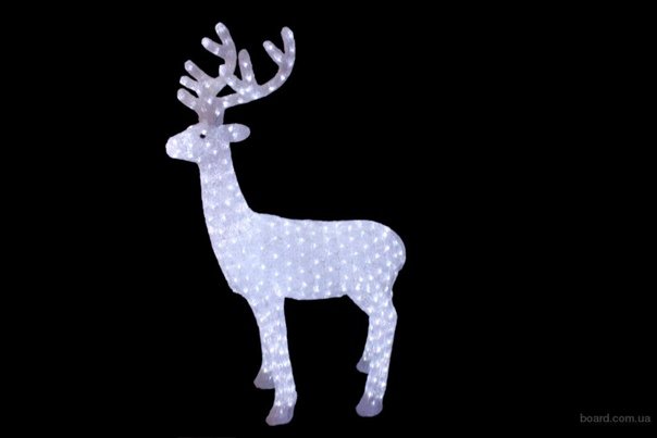 Шаблон новогоднего оленя светящегося