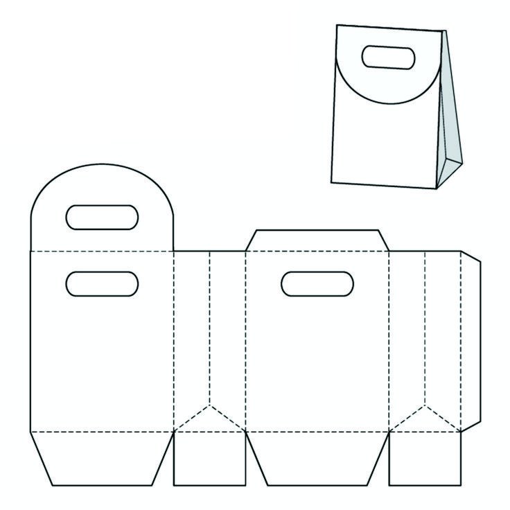 Упаковка пакет развертка