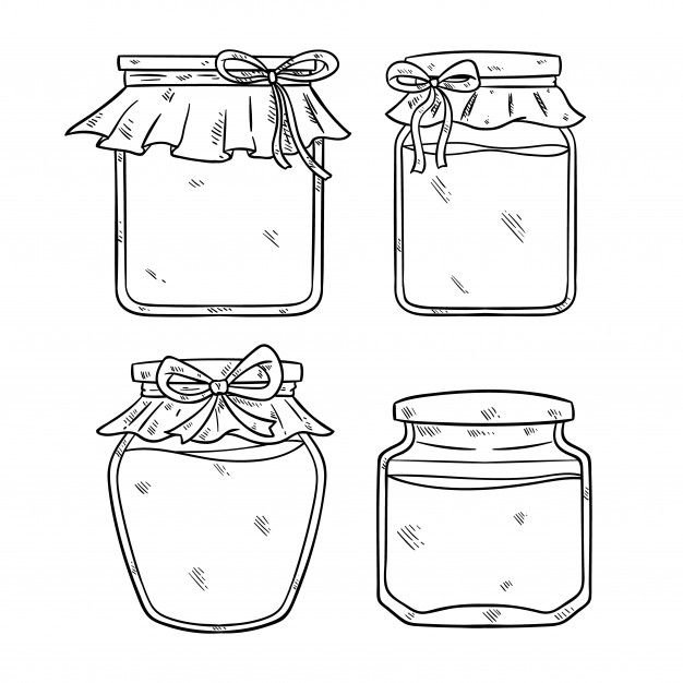 Раскраски банки с вареньем для детей