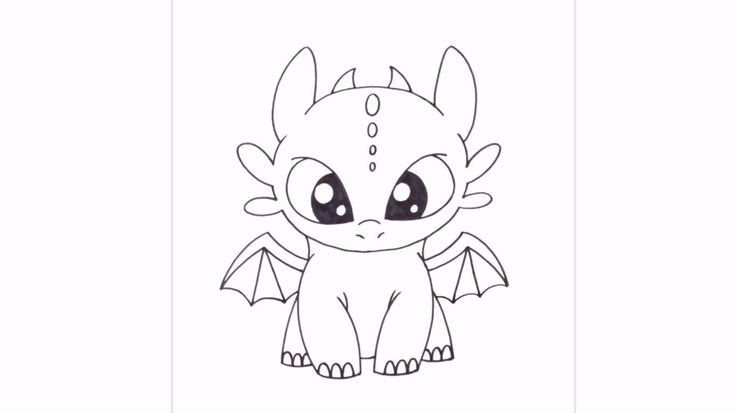 Раскраска дракона Беззубика