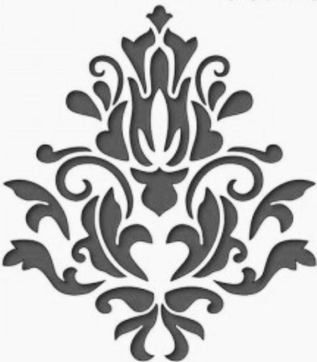 Узор Дамаск трафарет