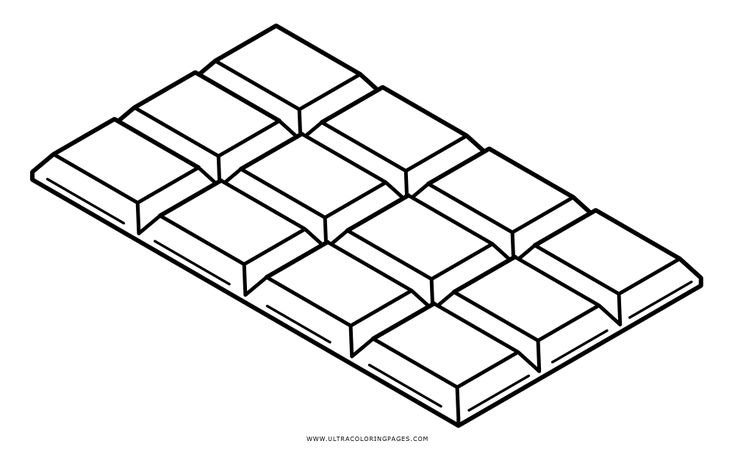 Плитка шоколада раскраска