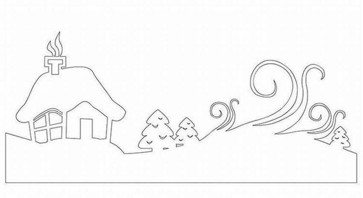 Украшения на окна домики