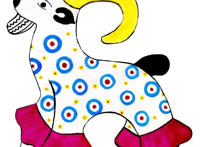 Дымковская игрушка козлик