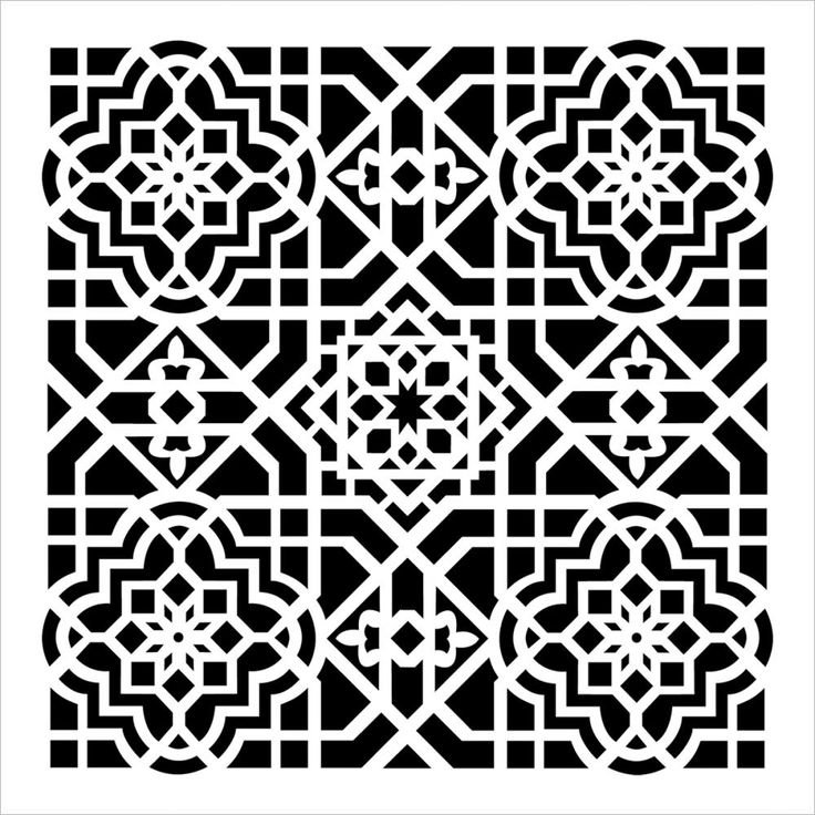 Марокканский узор трафарет