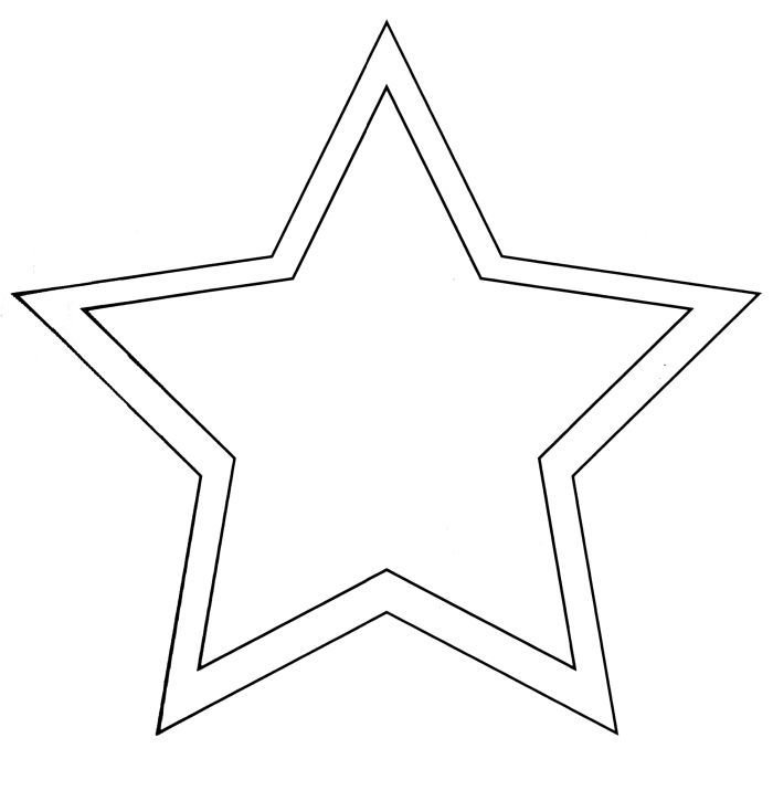 Пятиконечная звезда трафарет на а4