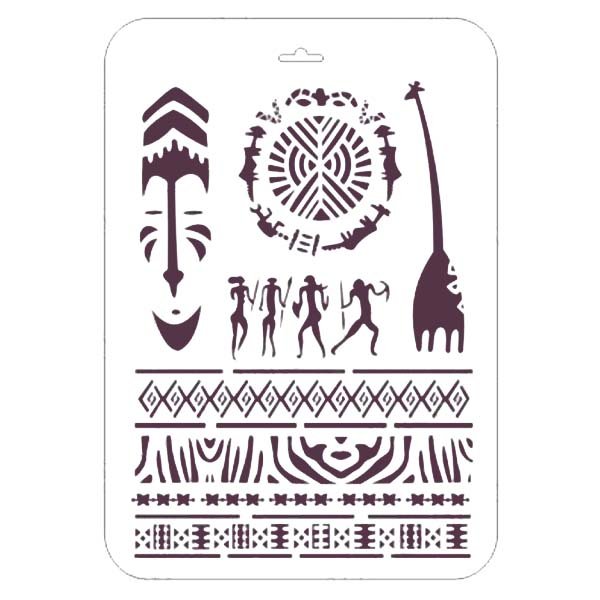 Африканские орнаменты и узоры трафареты