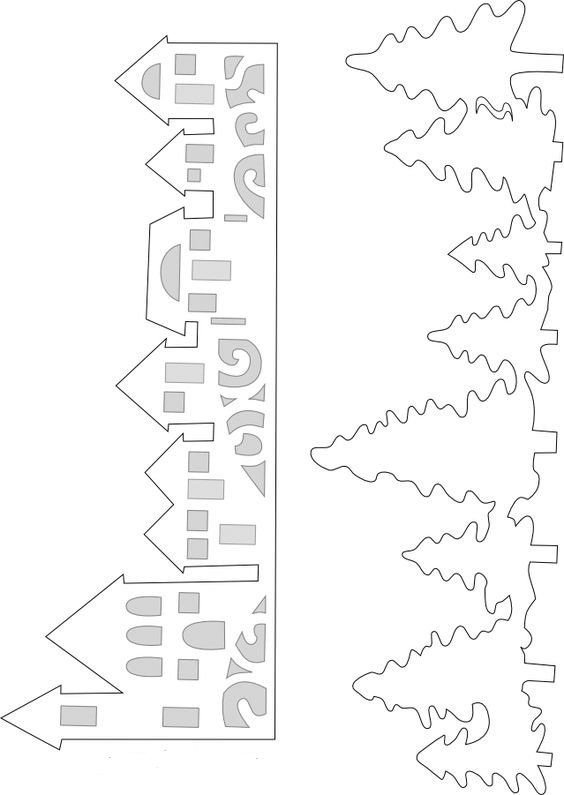 Трафареты для гирлянды на новый год
