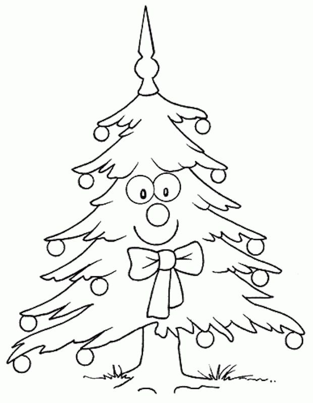 Елка раскраска