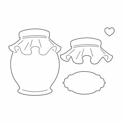 Баночка трафарет