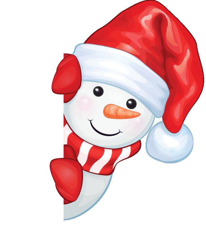 Дед Мороз выглядывает