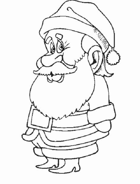 Дед Мороз картинки раскраски