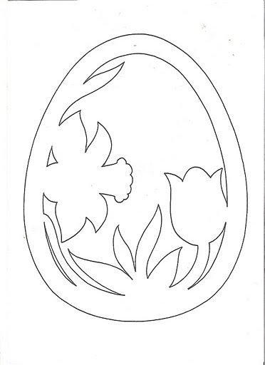 Пасхальный трафарет для вырезания
