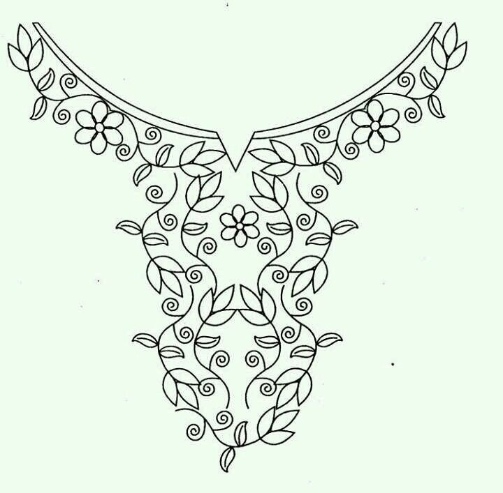 Узоры для люневильской вышивки горловины