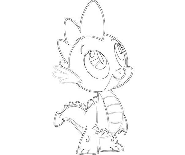 Раскраски пони и дракон