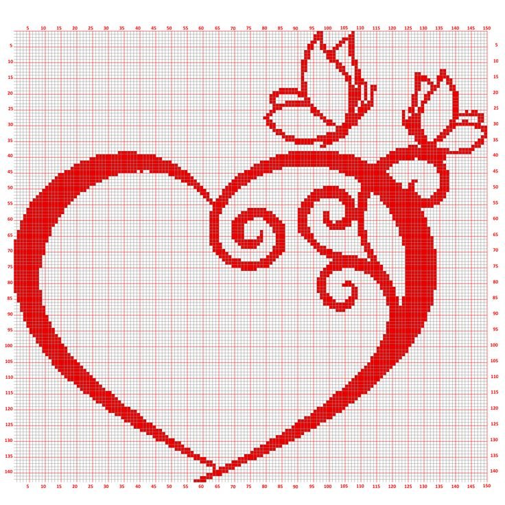 Вышивка сердечко