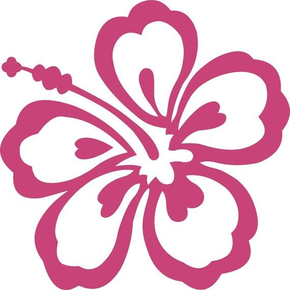 Трафареты цветов для гавайской вечеринки