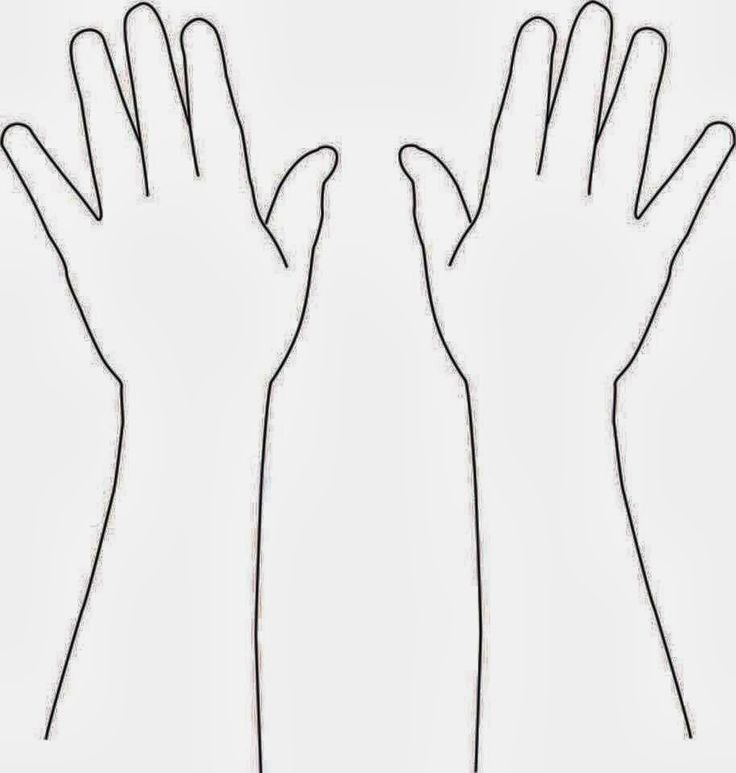 Рука раскраска для детей