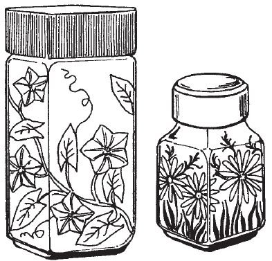 Трафареты для росписи по стеклу акриловыми красками