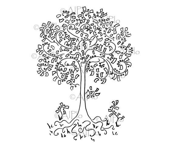 Трафарет "дерево"