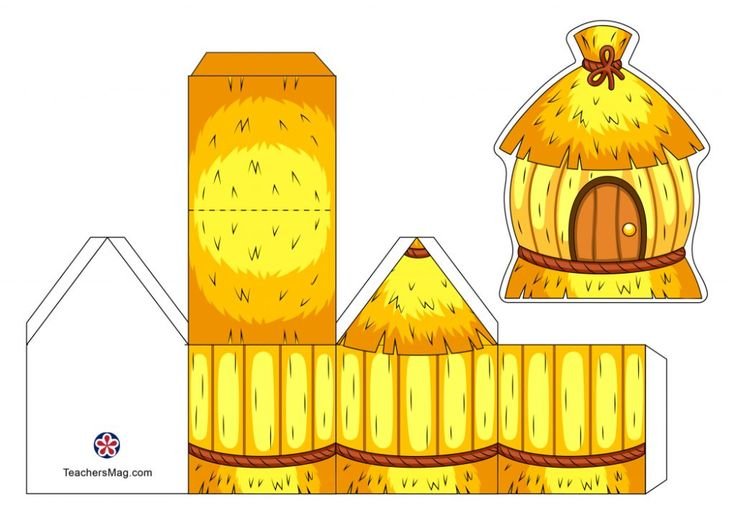 Макет сказочных домиков из бумаги
