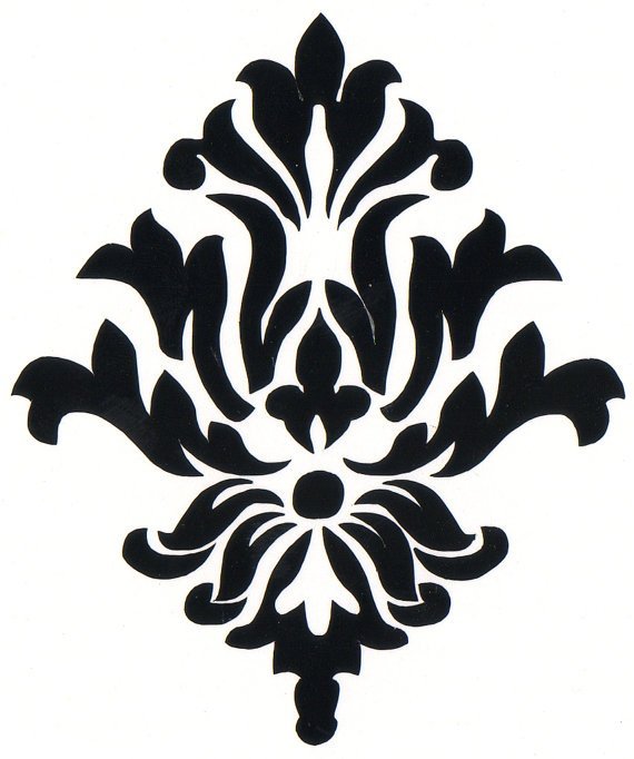 Дамасский узор трафарет