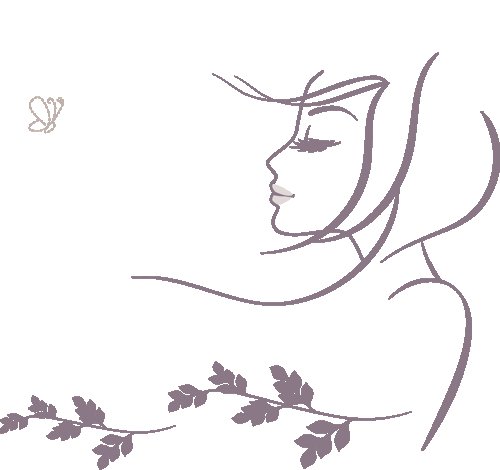 Силуэт женского лица