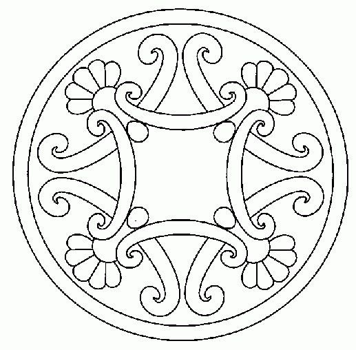 Орнамент в круге легкий