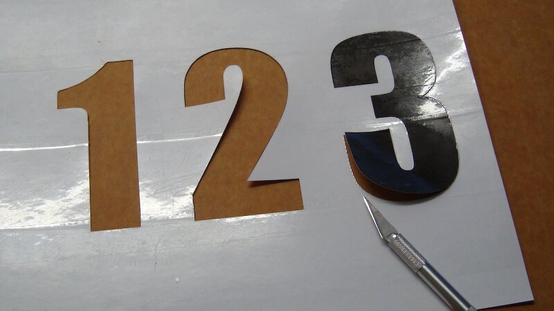 Самоклеющиеся трафареты для цифр